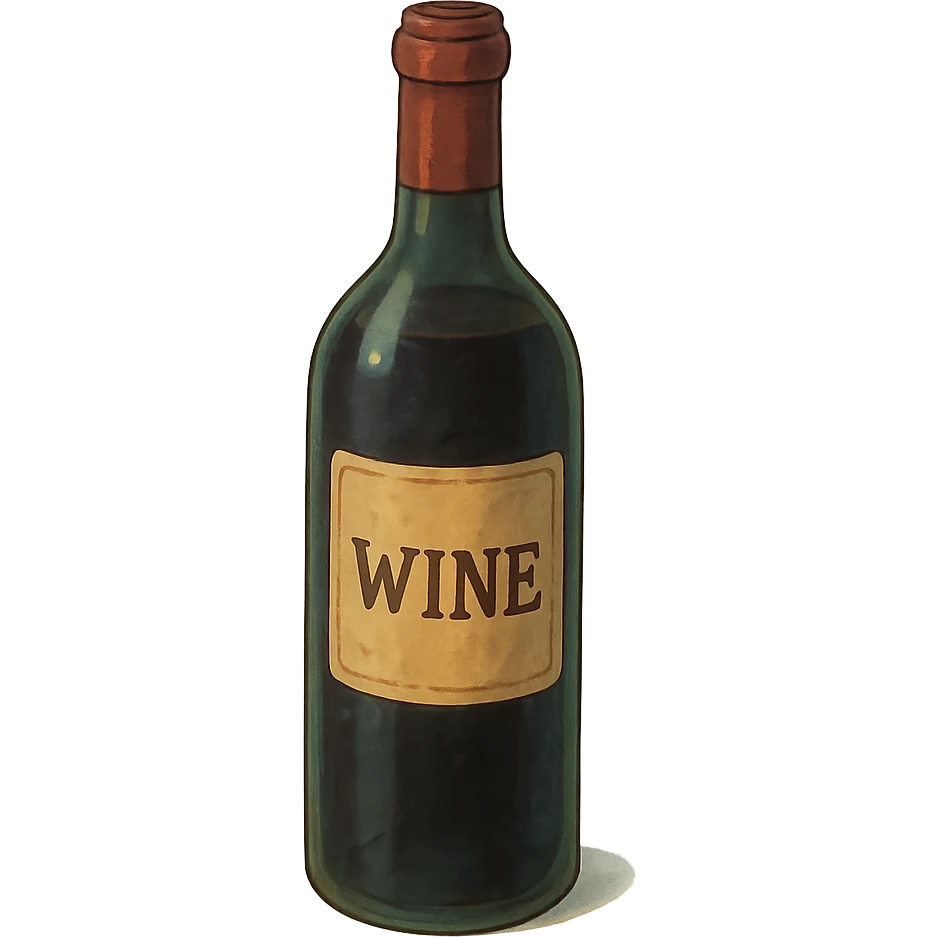 ghibli style wine bottle emoji