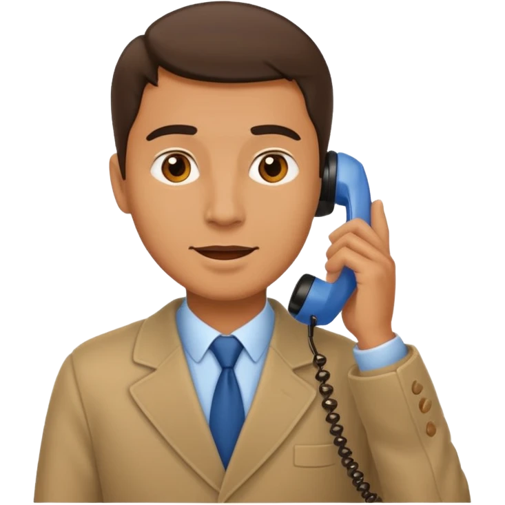 a man calling on the phone emoji