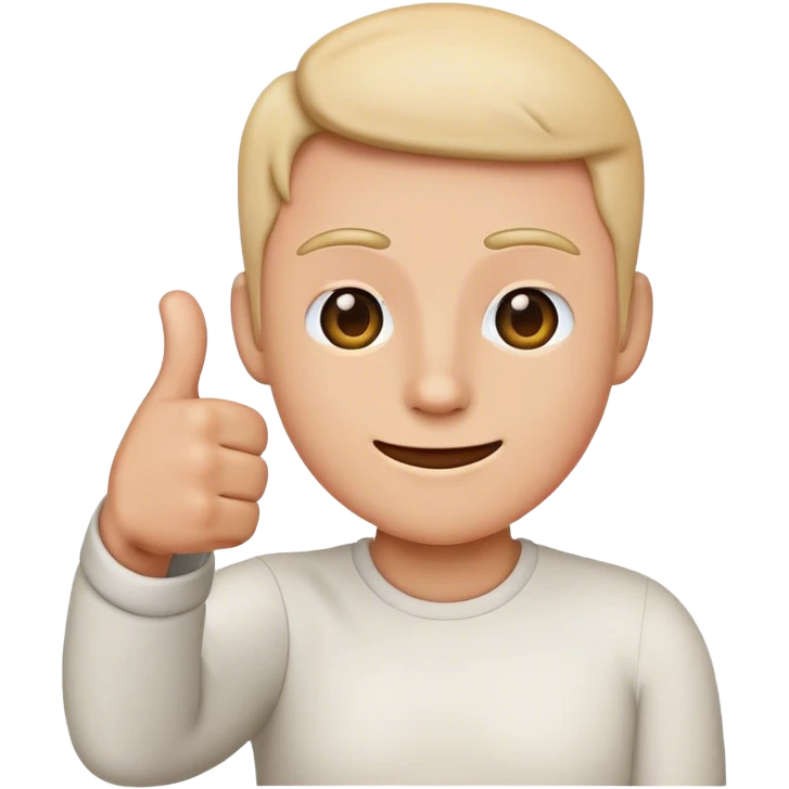 Emoji with thumbs up in front of face emoji