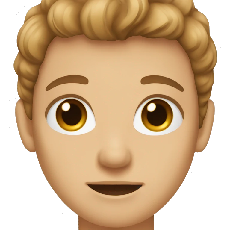 caucasian, hazel hairs, brown eyes emoji
