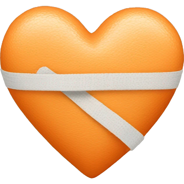 light orange heart with bandages emoji
