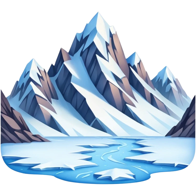 Ice Planet – frozen surface, icy mountains, blizzards emoji