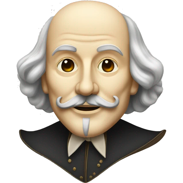 William Shakespeare and theater mask  emoji