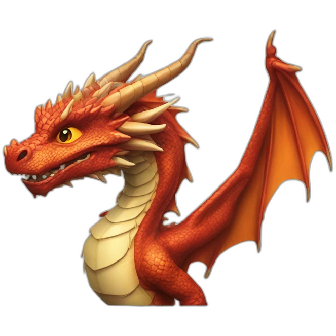Dragon réaliste et stylé emoji