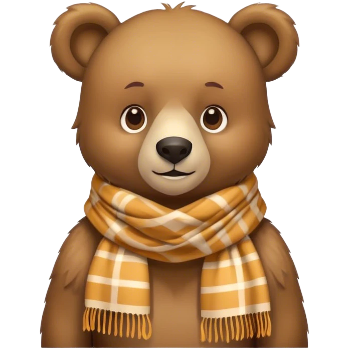 bear in Scarf emoji