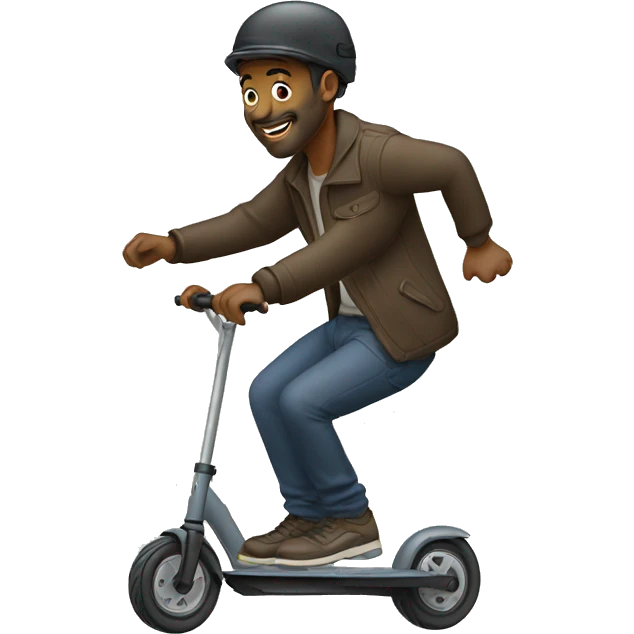 man doing freestyle scootering emoji