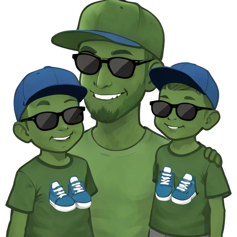 Brother with to Kids emoji