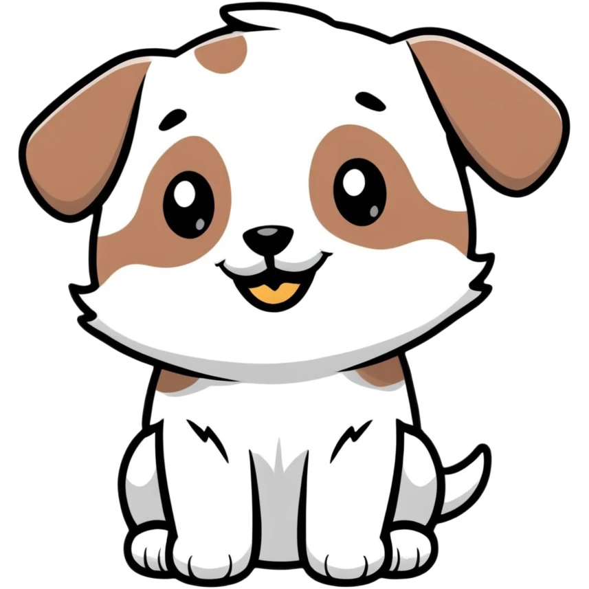 Puppy with smiling face  emoji