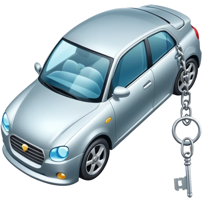 A chain and a car key under the sea emoji