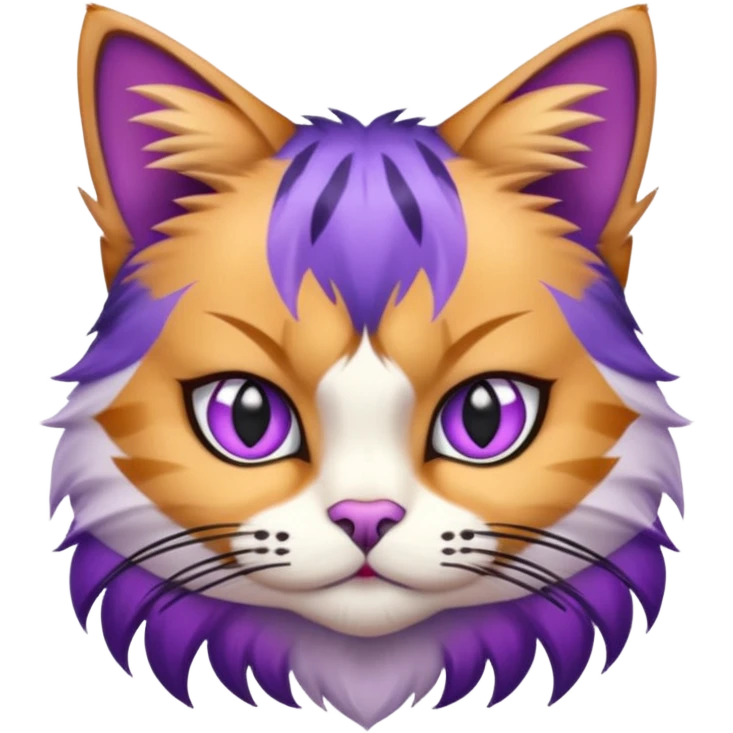 Cailco cat hybrid wildcat collar purple spike a emoji