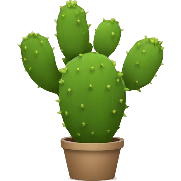 single flat Nopal without pot emoji