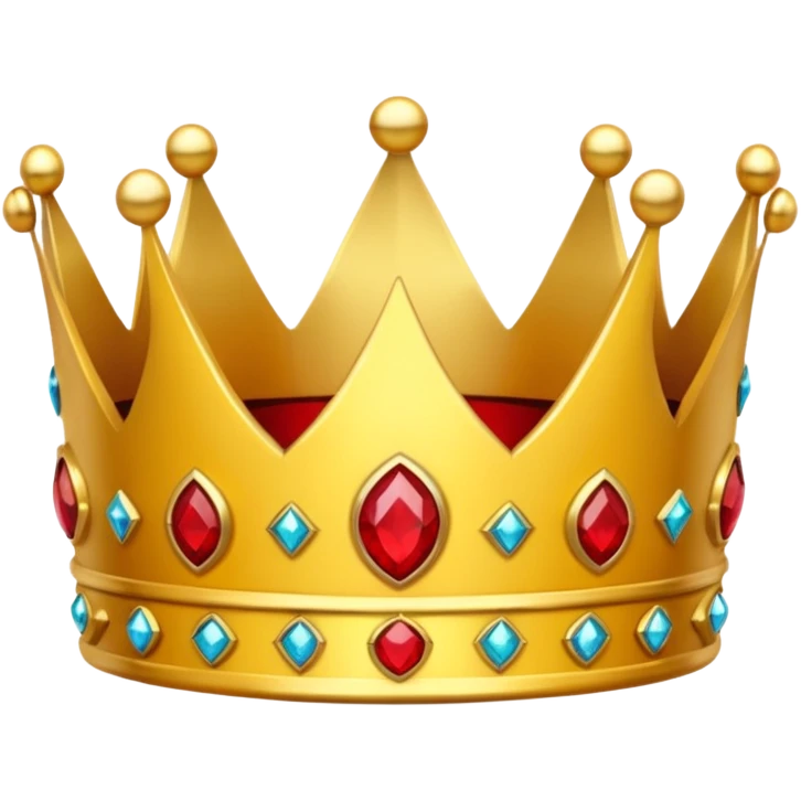 yellow crown with a lot red gems emoji