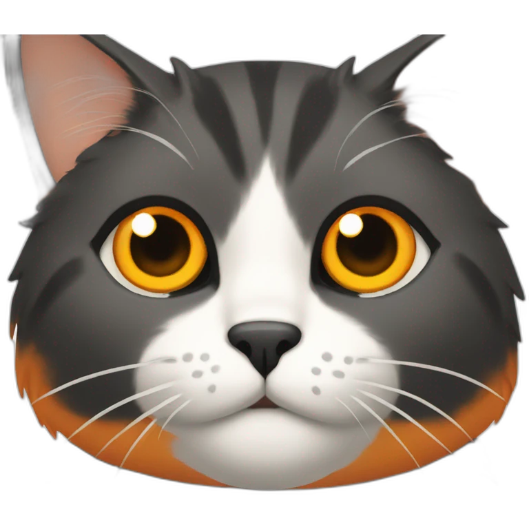 Black orange mix strict cat emoji