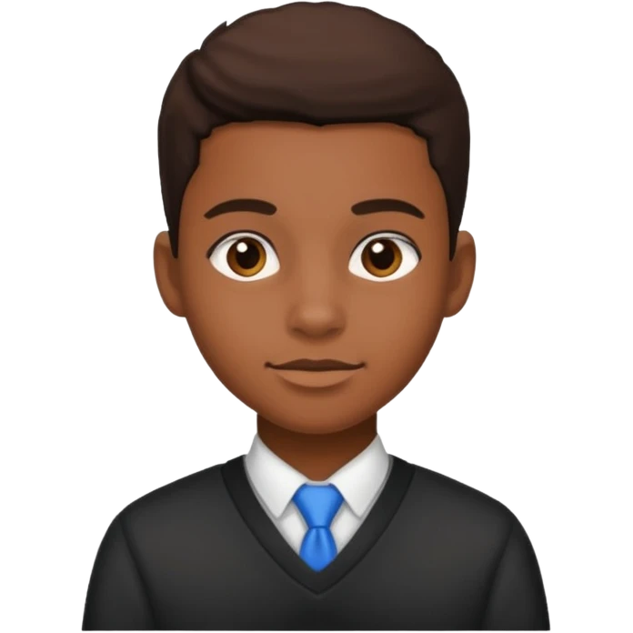 American black highschool student emoji