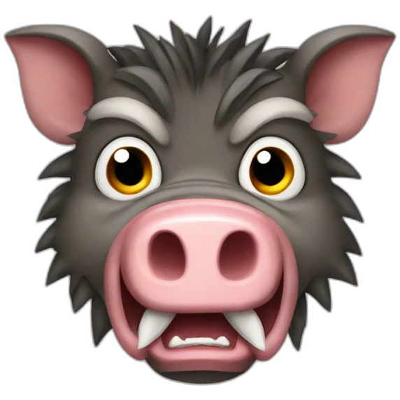 Wild hog angry emoji