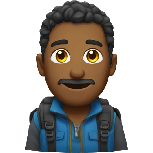 Persona subiendo montaña emoji