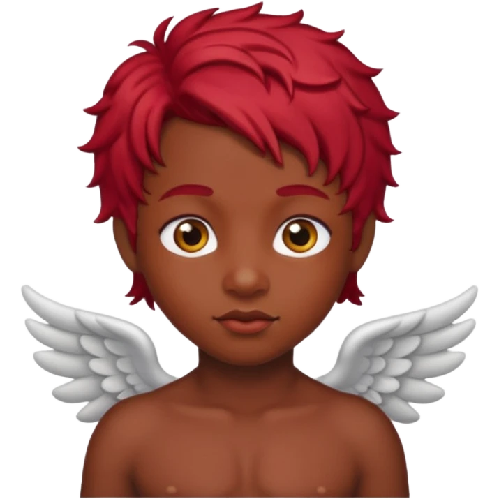 Cupid with 👨🏿‍🦰 emoji