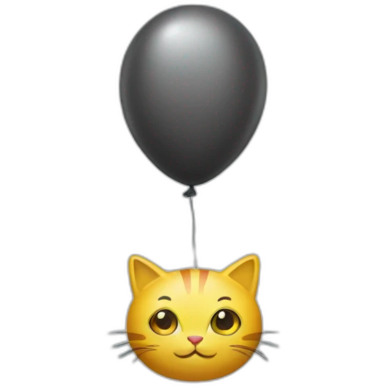 ballon sur chat emoji