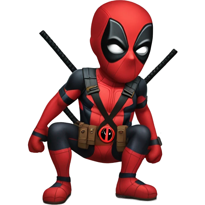 Deadpool as spider-man emoji
