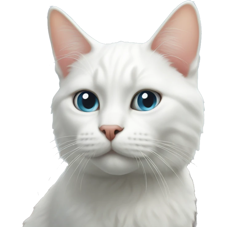 White cat by building emoji
