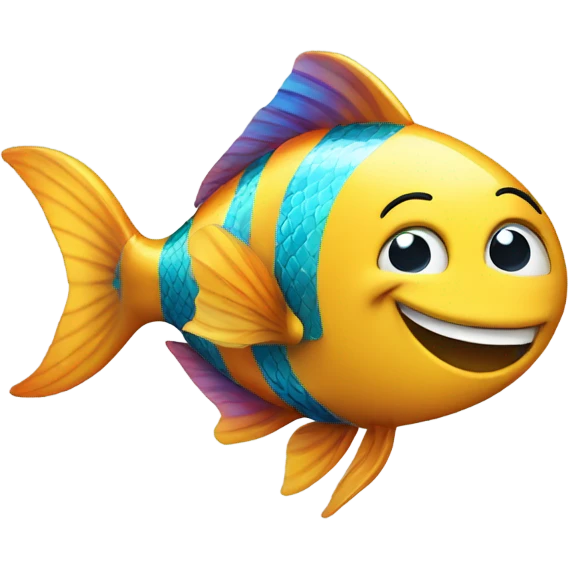 Happy fish emoji