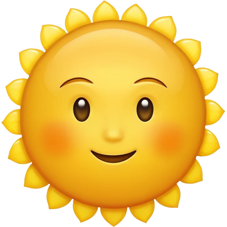 glowing sun emoji
