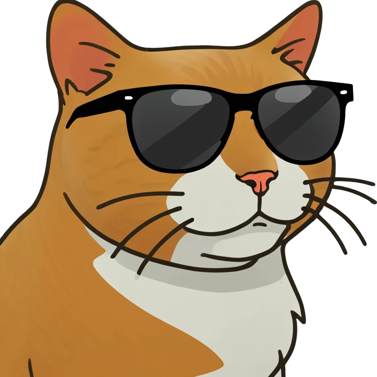 Cat with sunglasses emoji