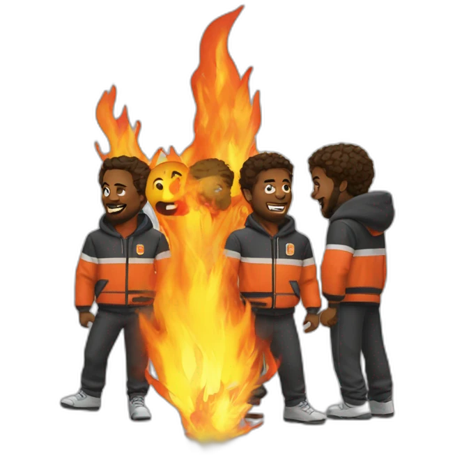 Team on fire emoji