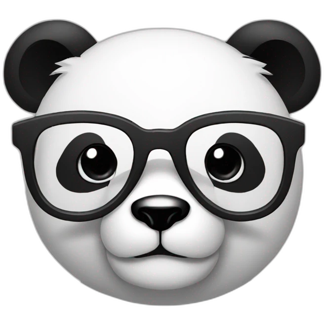 Panda with glasses emoji