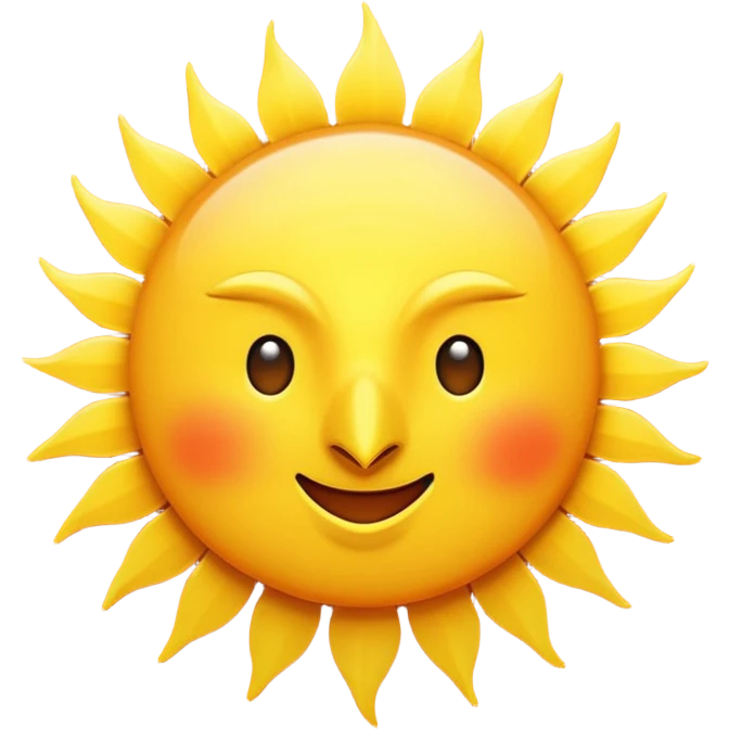 vibrant and clear sun with a bird flying in front of it, emoji style, no text emoji