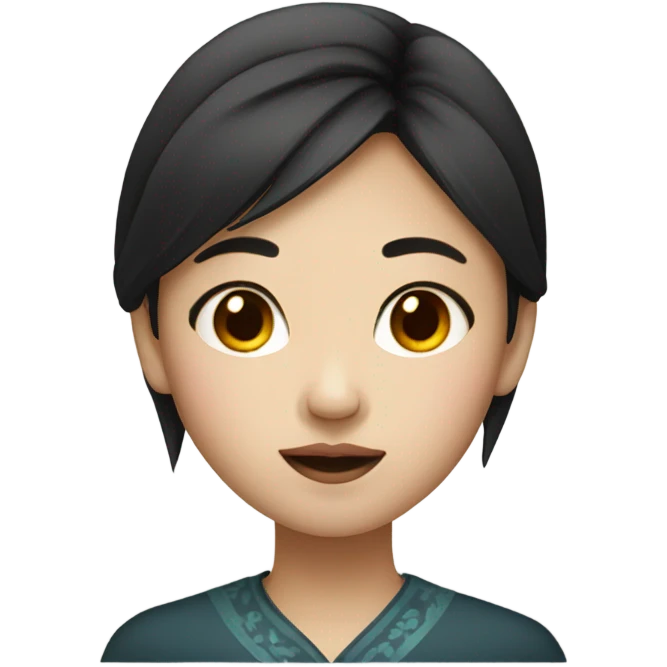 chinese girl with black eyes emoji