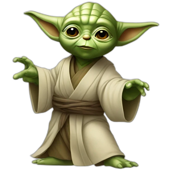 Yoda qui danse avec une boule a facette emoji