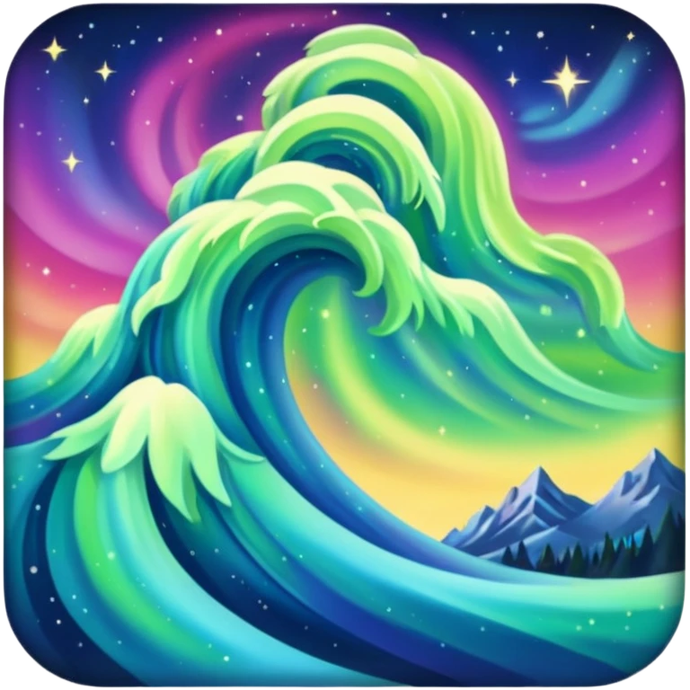 something that represents the aurora borealis emoji