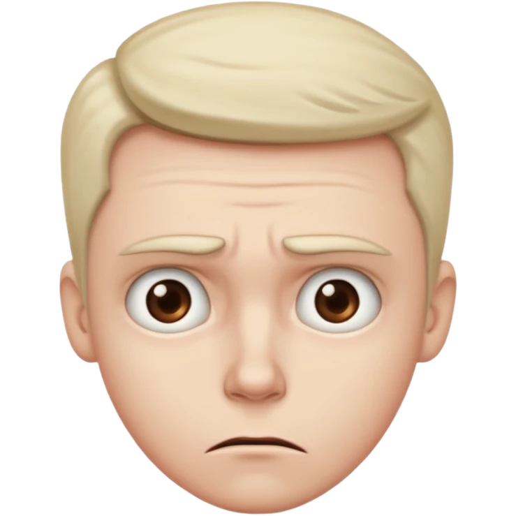 Brain thinking and confused emoji