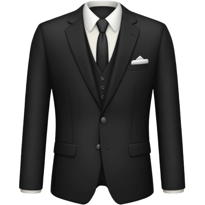 Чёрный деловой костюм на чёрном фоне, без человека emoji