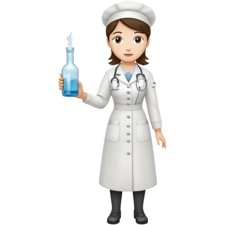 Victorian full body nurse holding medicine bottle emoji