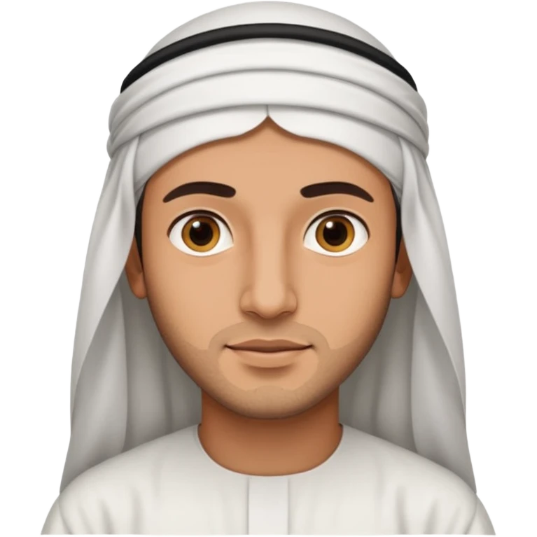 Emirati guy wearing white emoji