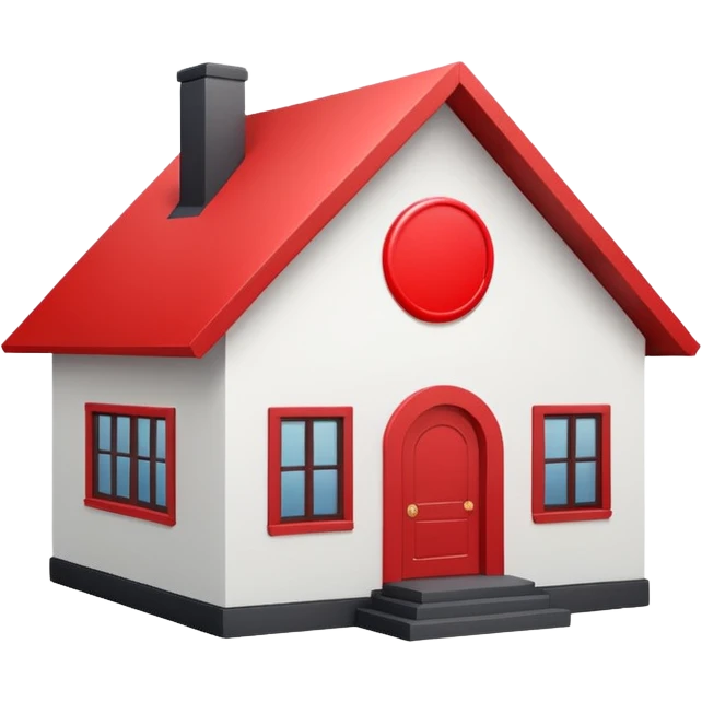 house with cancel slash circle over top like it's saying "NO HOUSE" emoji