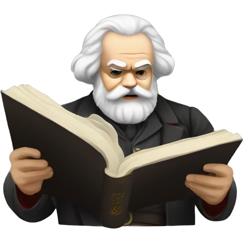 karl marx reading emoji