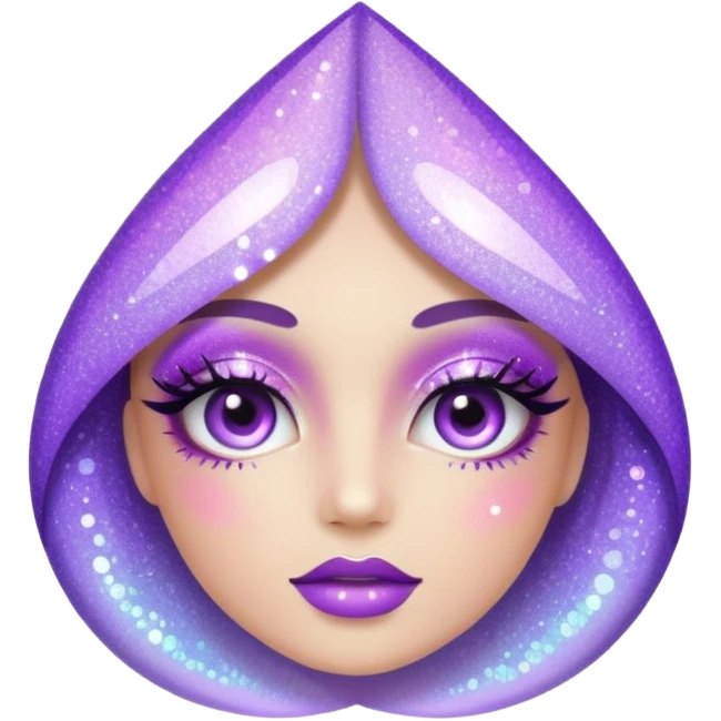 lilac gradient glitter cosmetics emoji