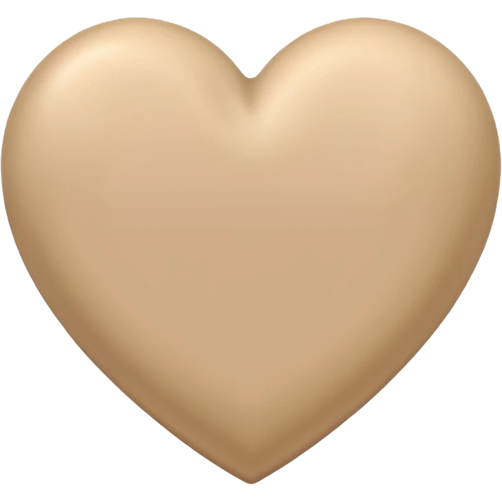 Coração bege emoji