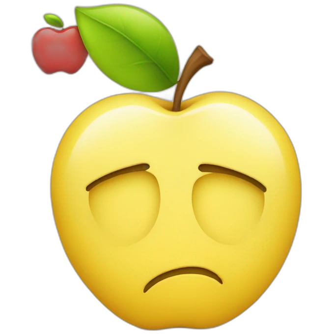 yellow emoji hugging a apple logo emoji