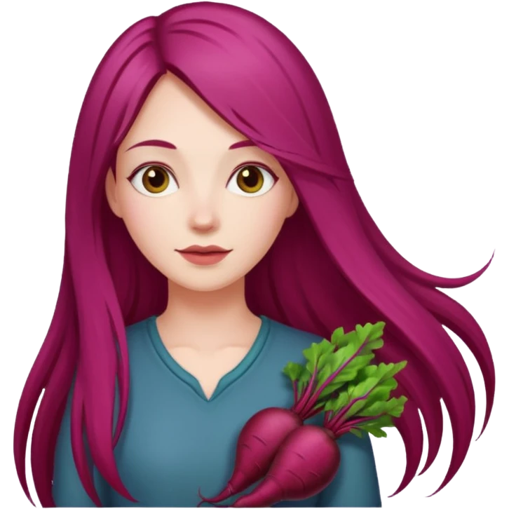 One woman medium length blond highlights hair
One man medium dark skin no hair One woman long beetroot colour hair  emoji