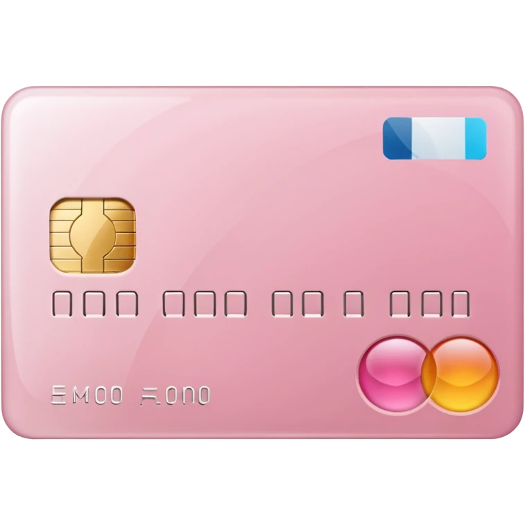 Make a credit card with light pink tones emoji