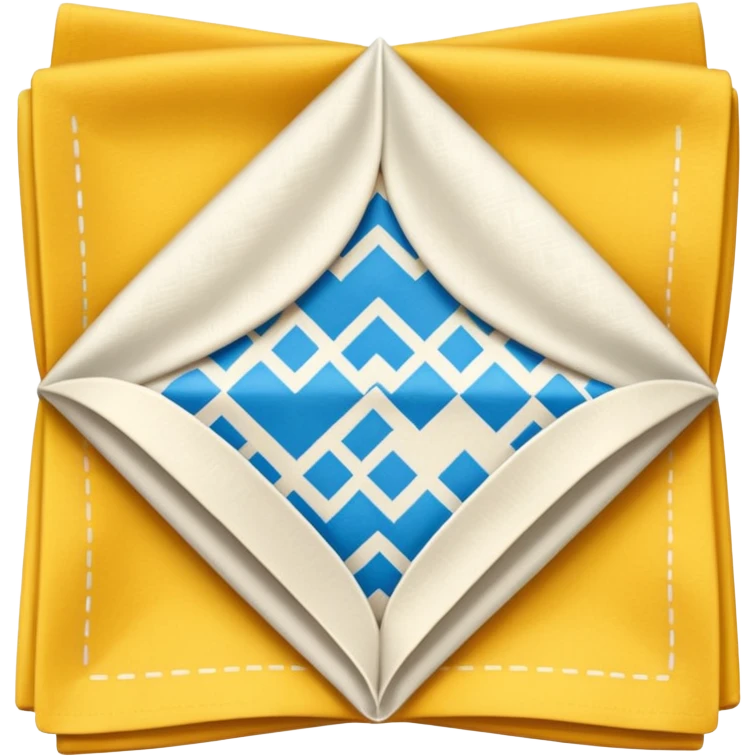 flapped patterned napkin emoji