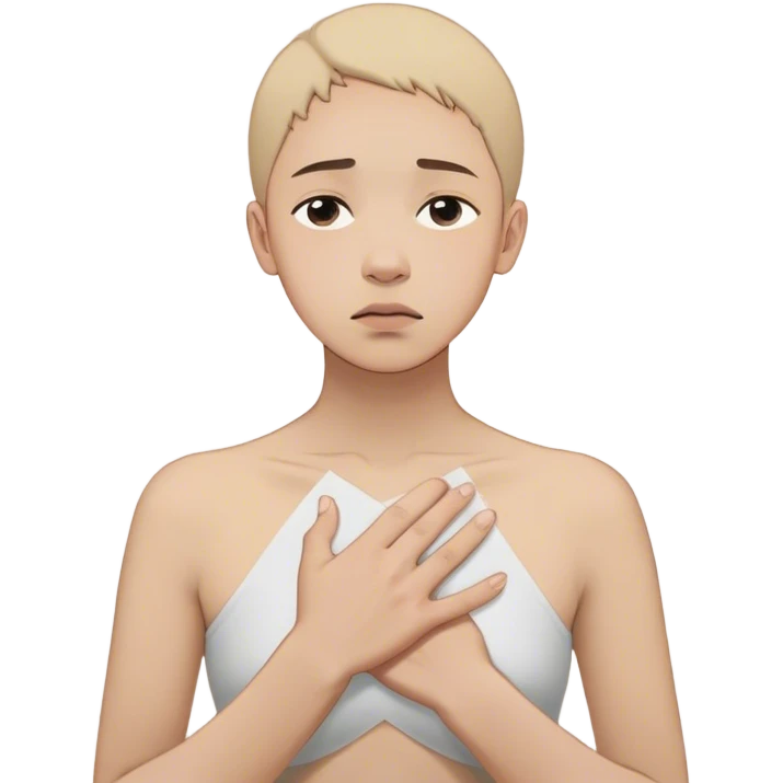 A person stands still, hand on their chest, hesitating between a floating “Yes” and “No.” Their face shows discomfort, but they don’t rush to choose. Nearby, someone looks disappointed but calm. The scene captures **pausing, tolerating discomfort, and making space for others' feelings.** 🚦😣 emoji