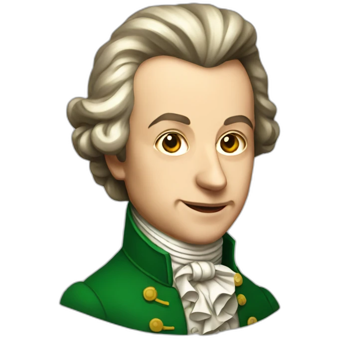Mozart high as a kite emoji