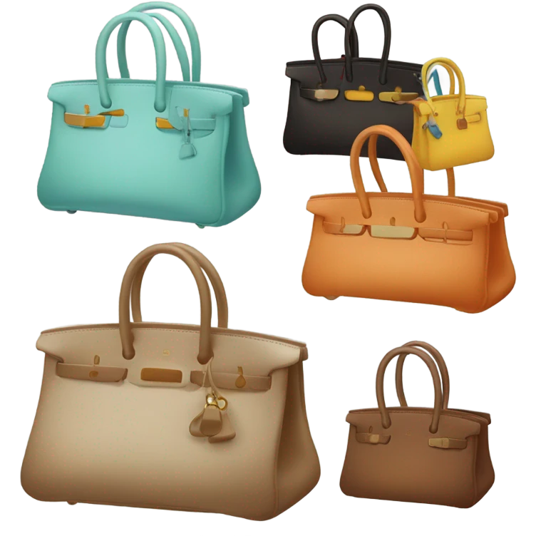 birkin bag on white background emoji