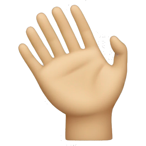 Una mano viste de lado haciendo la forma de la letra C emoji
