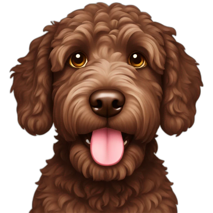 Chocolate labradoodle  emoji